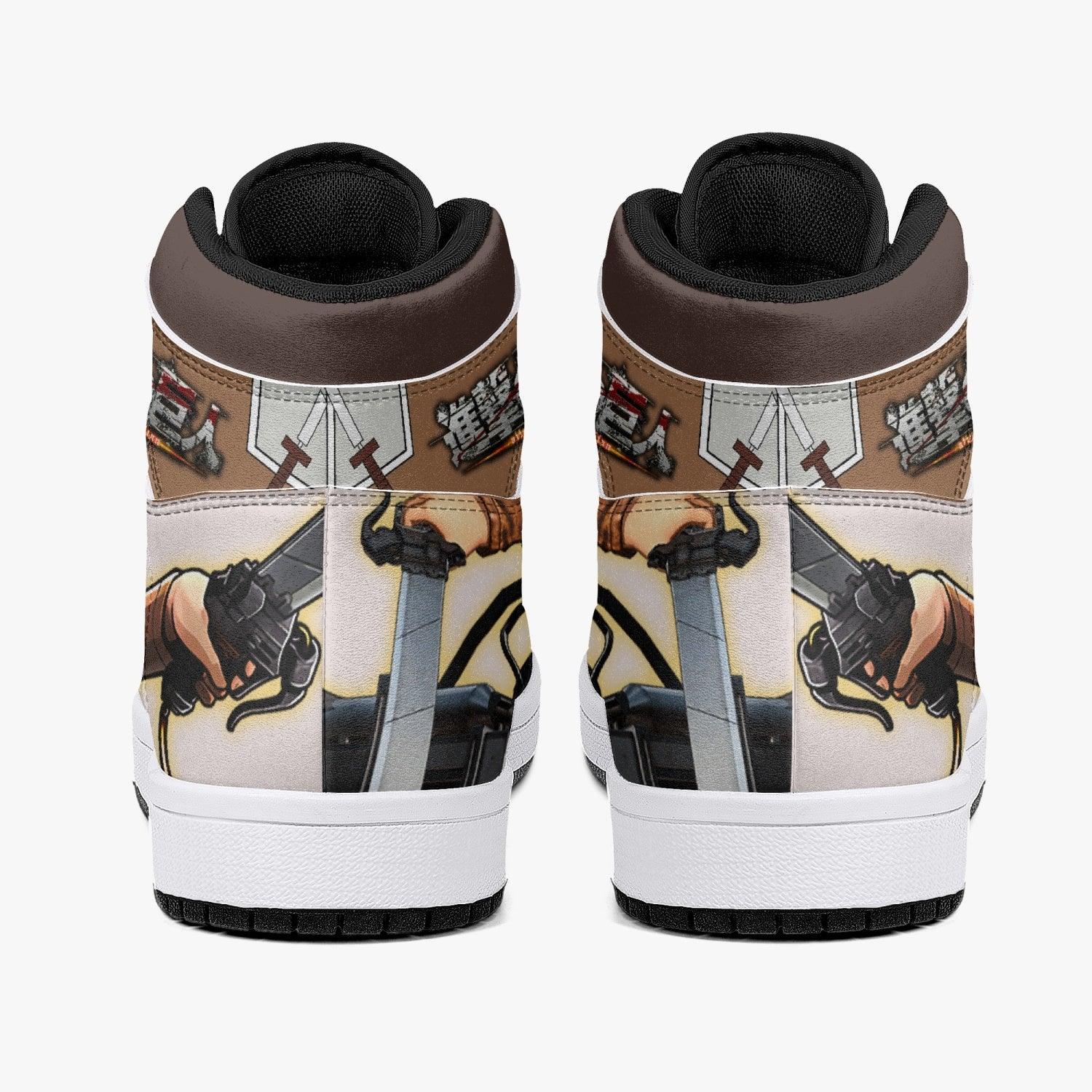 Alternative view of Christa Lenz Training Corps Shingeki no Kyojin Custom Sneaker Mid 1 Basketball Shoes - Otaku Hall
