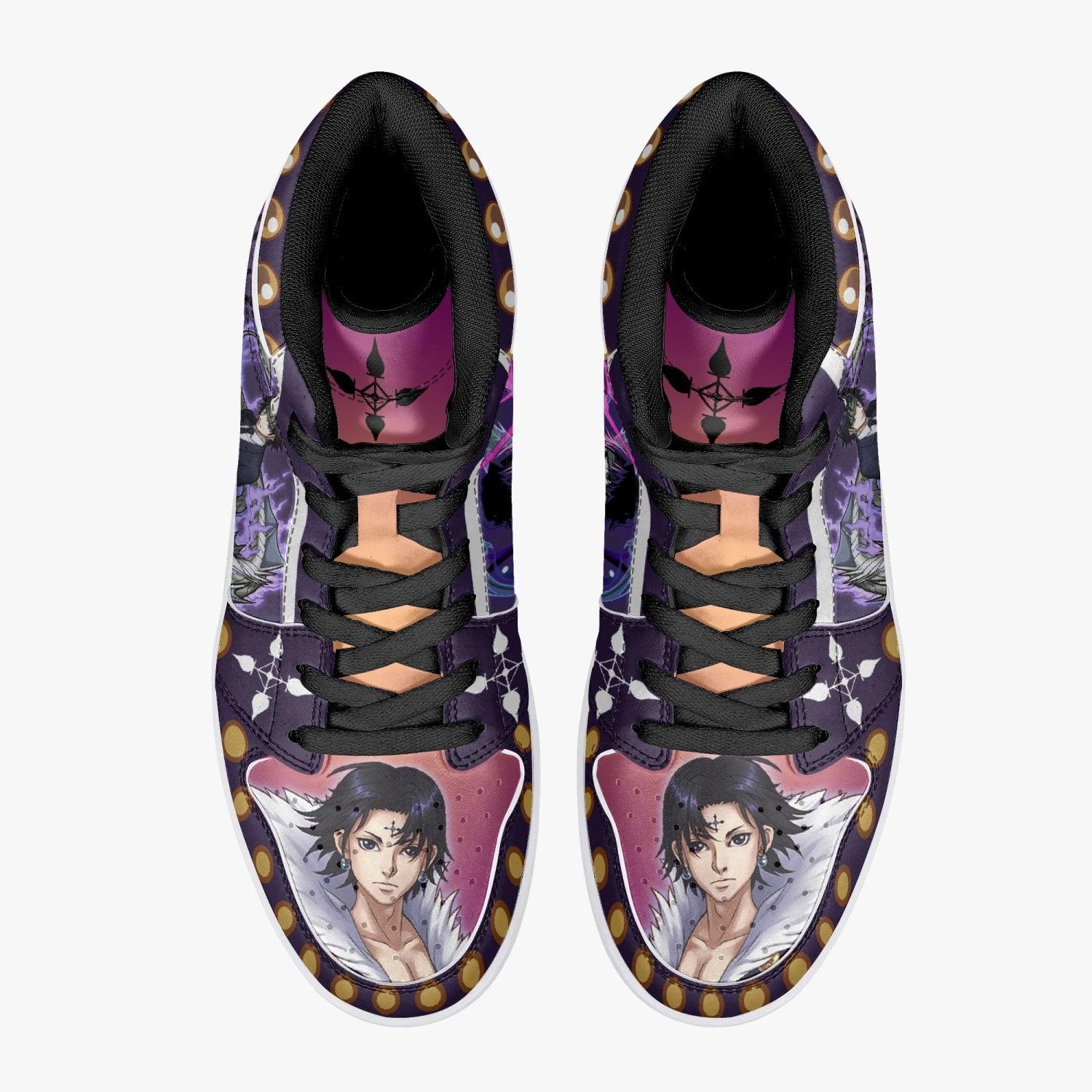 Alternative view of Chrollo Hunter Custom Sneaker Mid 1 Basketball Shoes - Otaku Hall