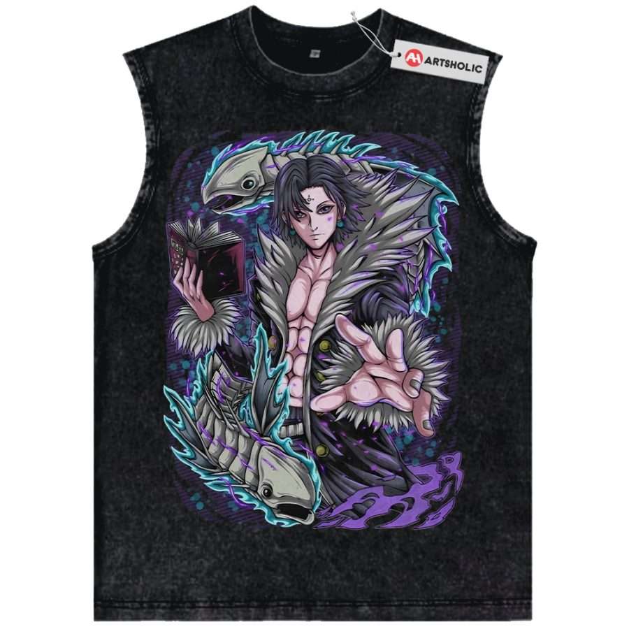 Alternative view of Chrollo Lucilfer Tank Top, Hunter x Hunter Tank Top, HxH Tank Top, Anime Tank Top, Vintage Tank Top