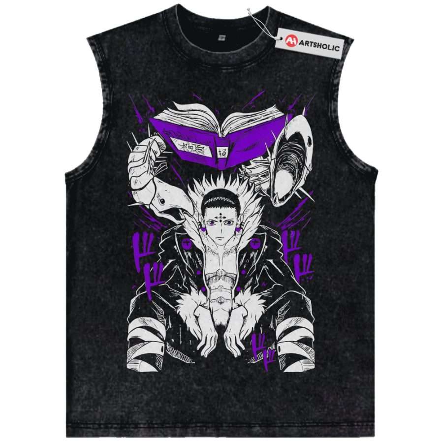 Alternative view of Chrollo Lucilfer Tank Top, Hunter x Hunter Tank Top, HxH Tank Top, Anime Tank Top, Vintage Tank Top