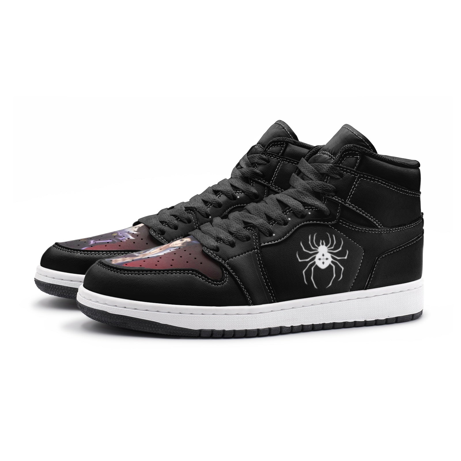 Alternative view of Chrollo Phantom Troupe Hunter x Hunter Custom Sneaker Mid 1 Basketball Shoes - Otaku Hall