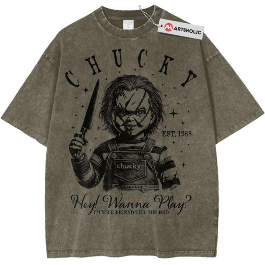Alternative view of Chucky Shirt, Child's Play Shirt, Halloween Shirt, Horror Shirt, Vintage T-Shirt