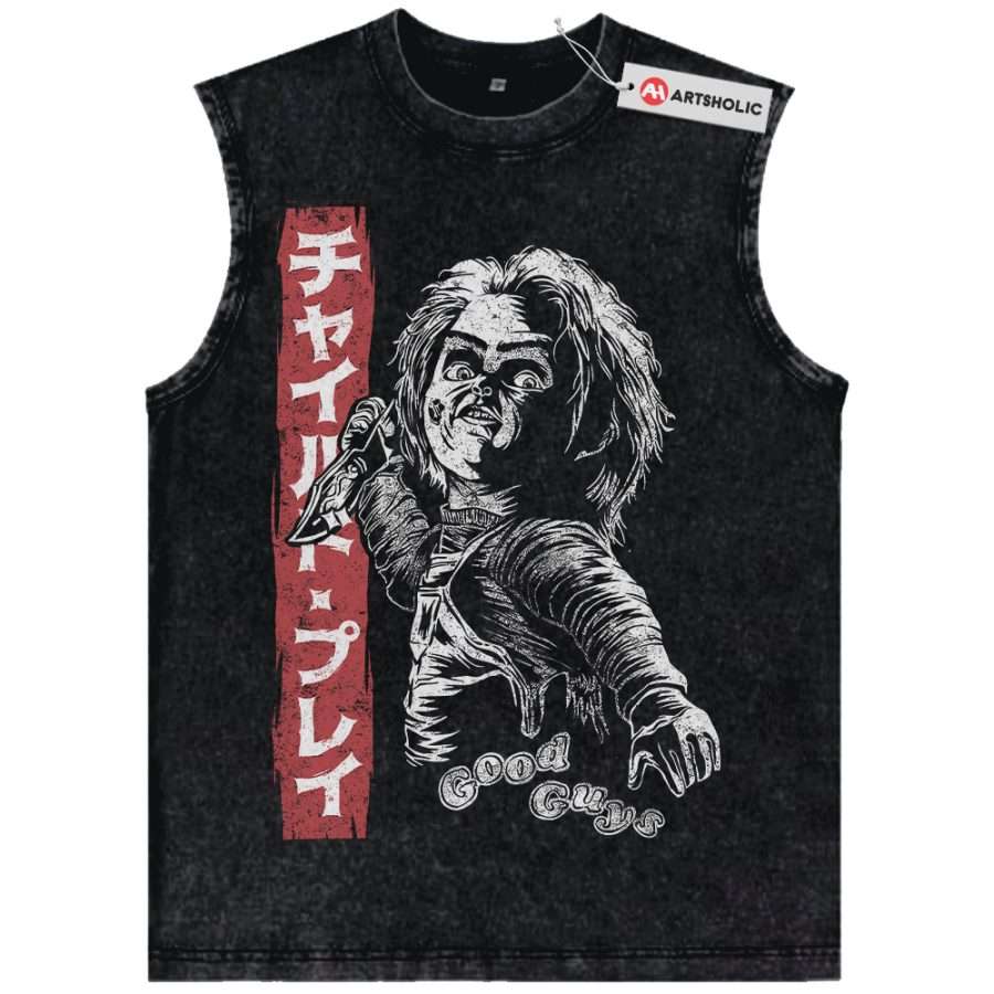 Alternative view of Chucky Tank Top, Child's Play Tank Top, Halloween Tank Top, Horror Tank Top, Vintage Tank Top