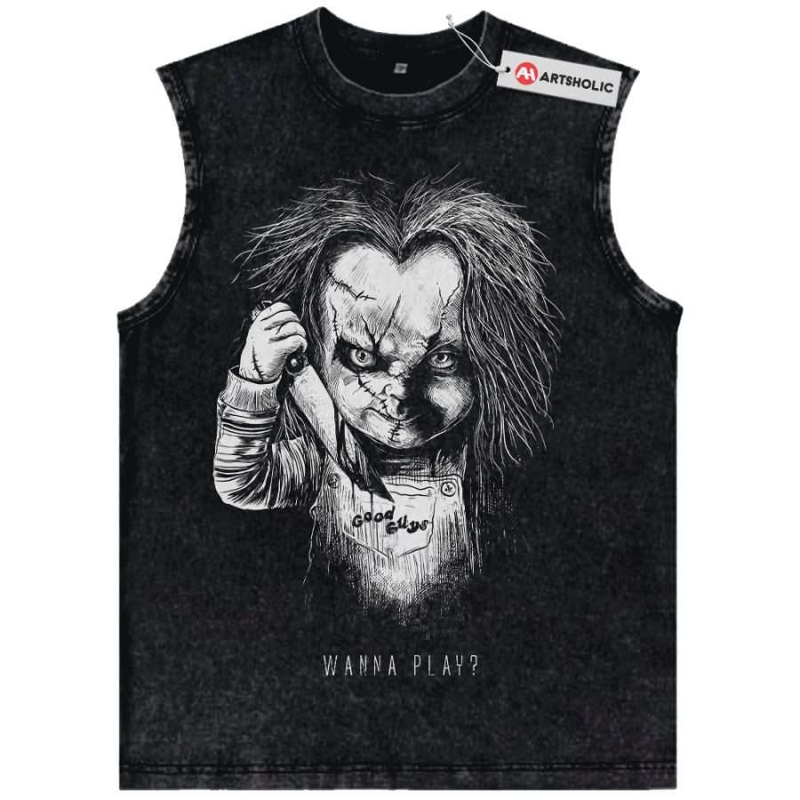 Alternative view of Chucky Tank Top, Child's Play Tank Top, Halloween Tank Top, Horror Tank Top, Vintage Tank Top