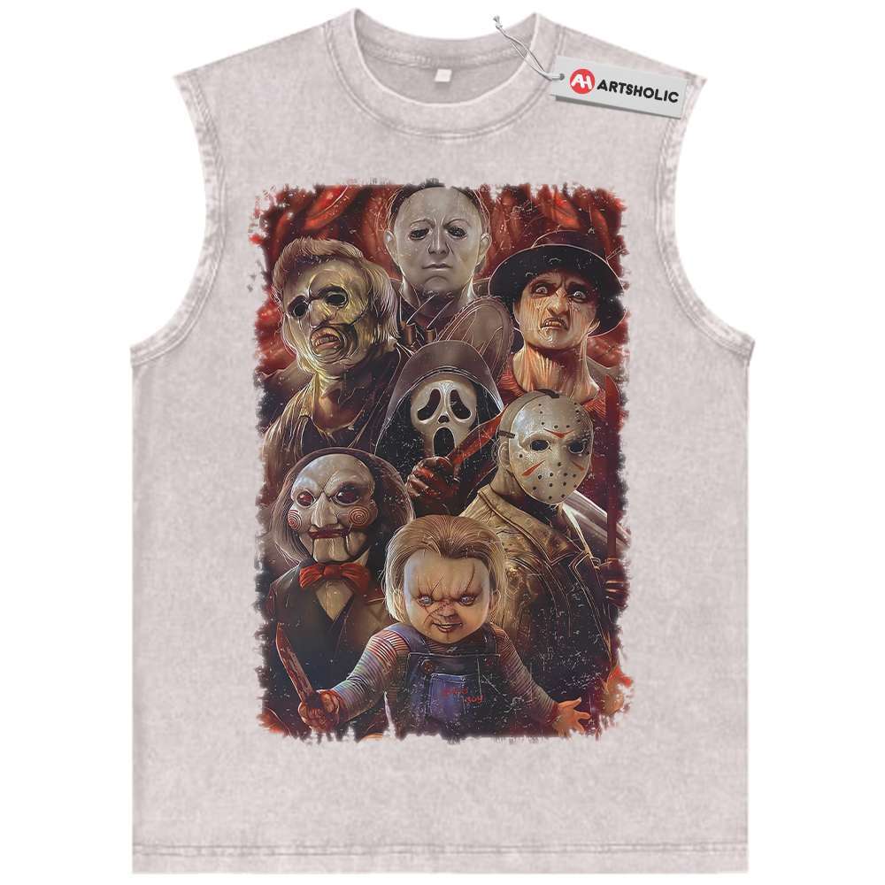 Alternative view of Chucky Tank Top, Freddy Krueger Tank Top, Jason Voorhees Tank Top, Horror Tank Top, Halloween Tank Top, Vintage Tank Top