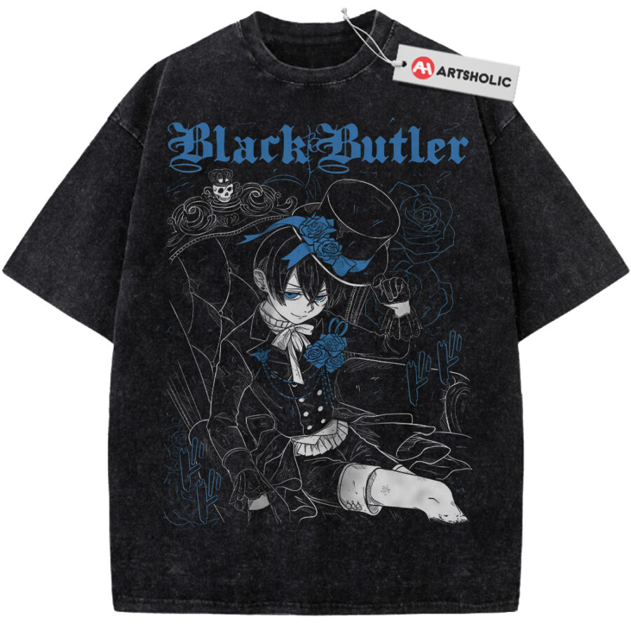Alternative view of Ciel Phantomhive Shirt, Black Butler Shirt, Anime Shirt, Vintage T-Shirt