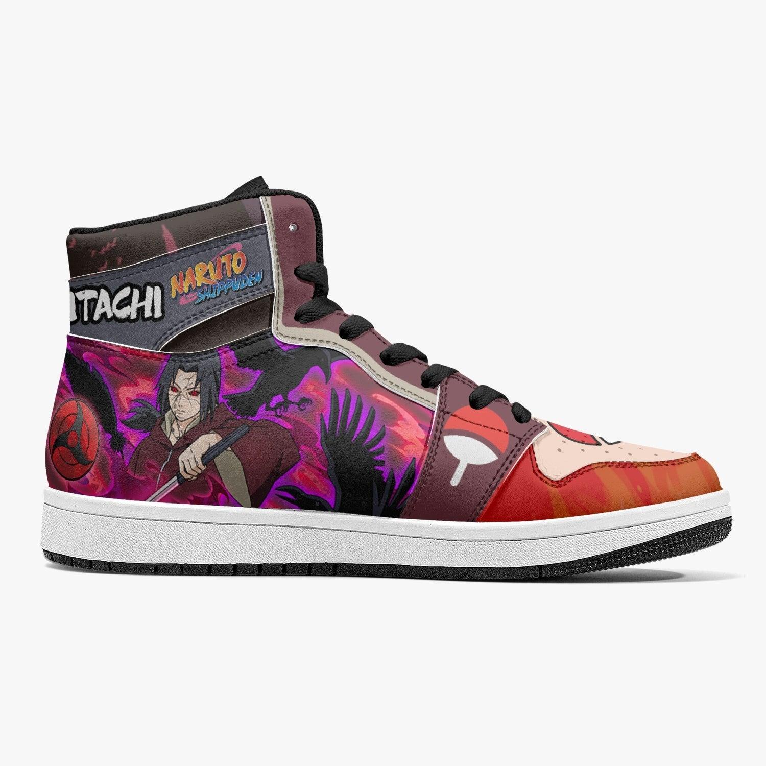 Alternative view of Clan Itachi Edo Tensei Ninja Shippuden Custom Sneaker Mid 1 Basketball Shoes - Otaku Hall