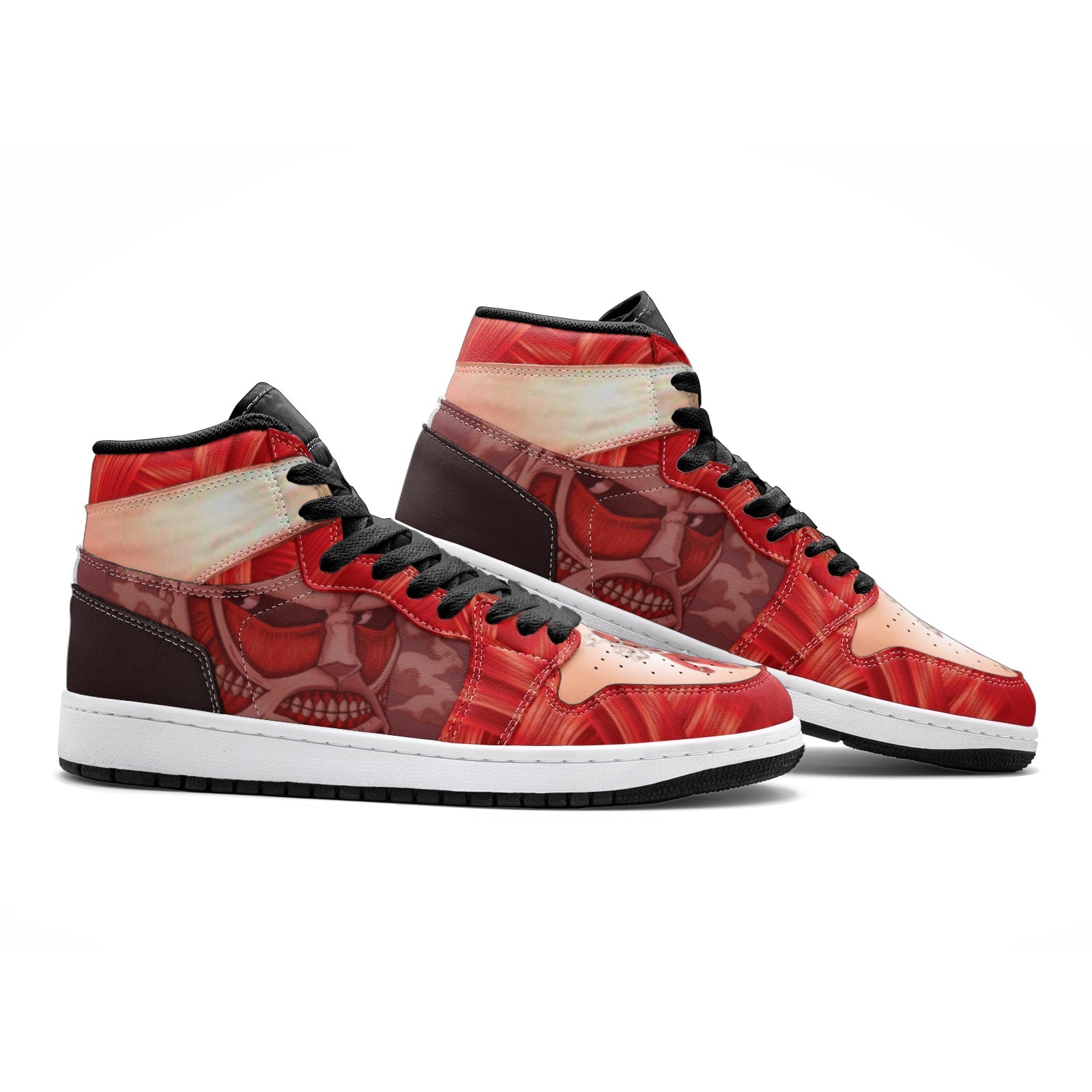 Colossal Titan Shingeki no Kyojin Custom Sneaker Mid 1 Basketball Shoes - Otaku Hall