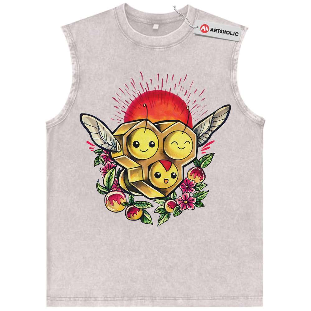 Alternative view of Combee Tank Top, Pokemon Tank Top, Anime Tank Top, Vintage Tank Top