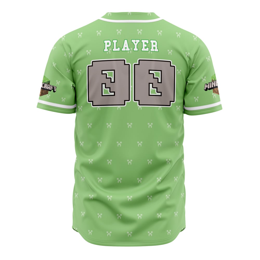 Alternative view of Cool Minecraft Baseball Jersey