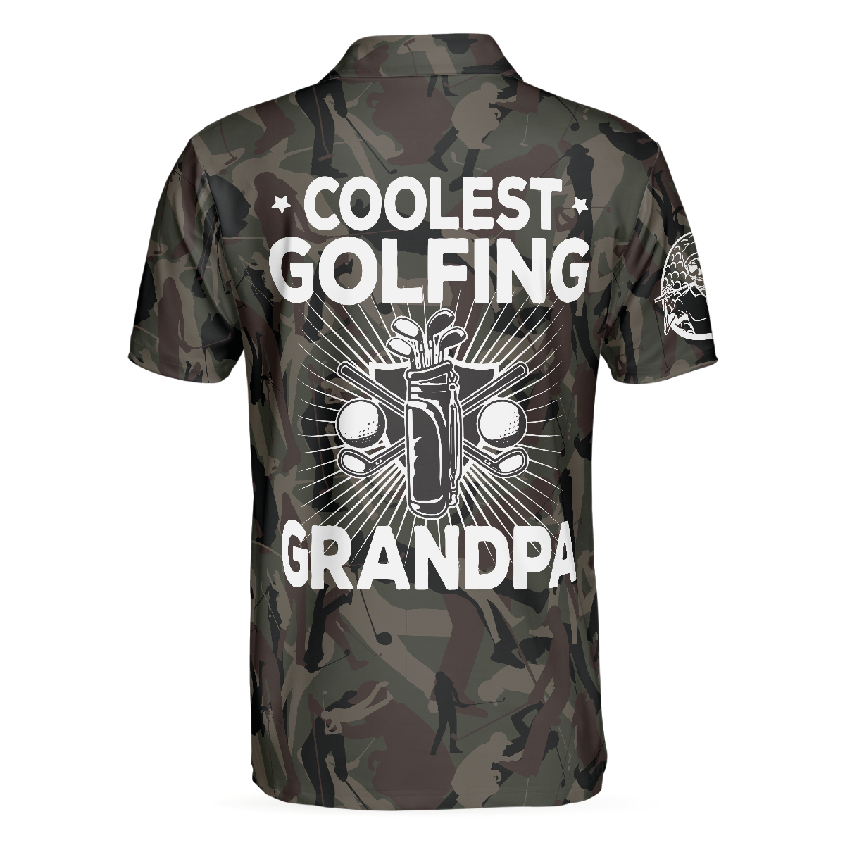 Alternative view of Coolest Golfing Grandpa Golf Polo Shirt