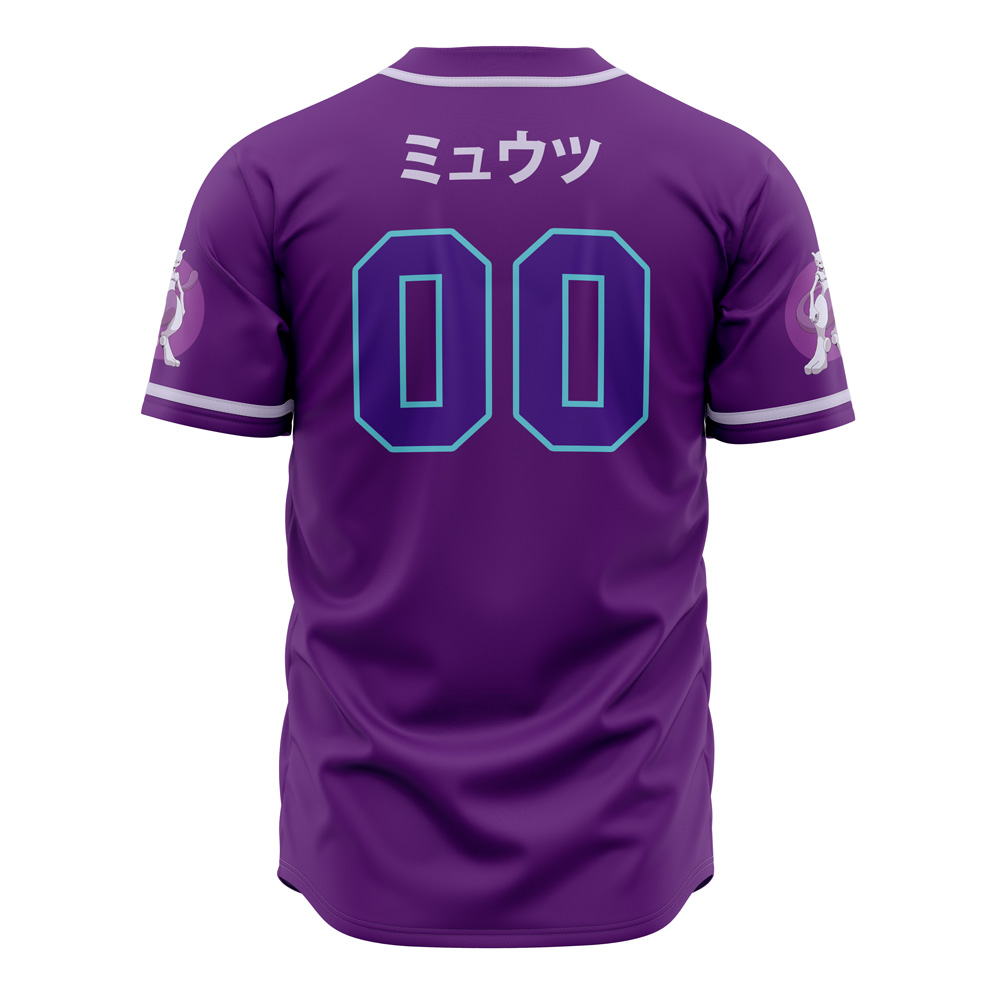 Alternative view of Cosmic Mewtwo Pokemon Baseball Jersey