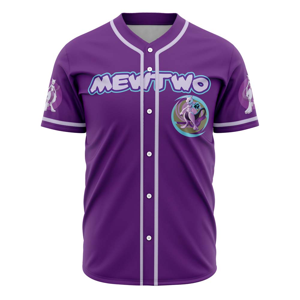 Cosmic Mewtwo Pokemon Custom Baseball Jersey - Otaku Hall