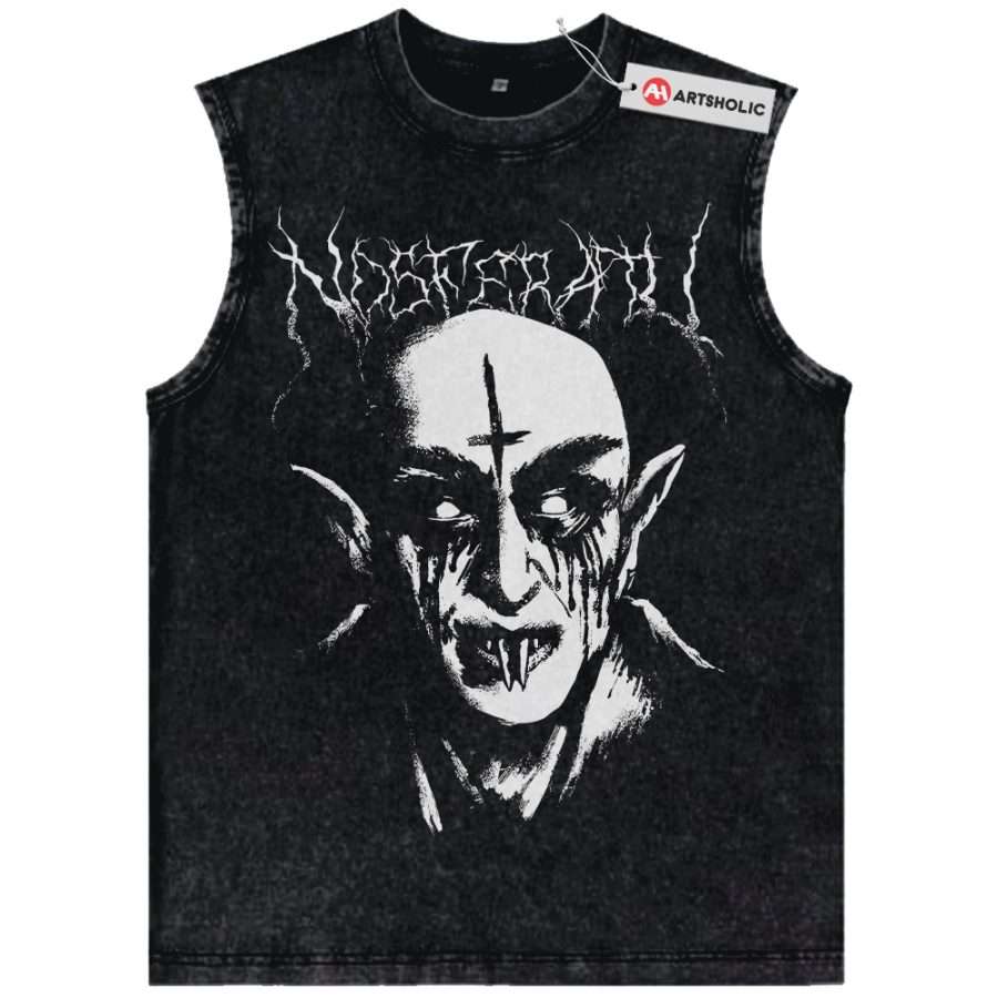 Alternative view of Count Orlok Tank Top, Nosferatu Tank Top, Halloween Tank Top, Horror Tank Top, Vintage Tank Top