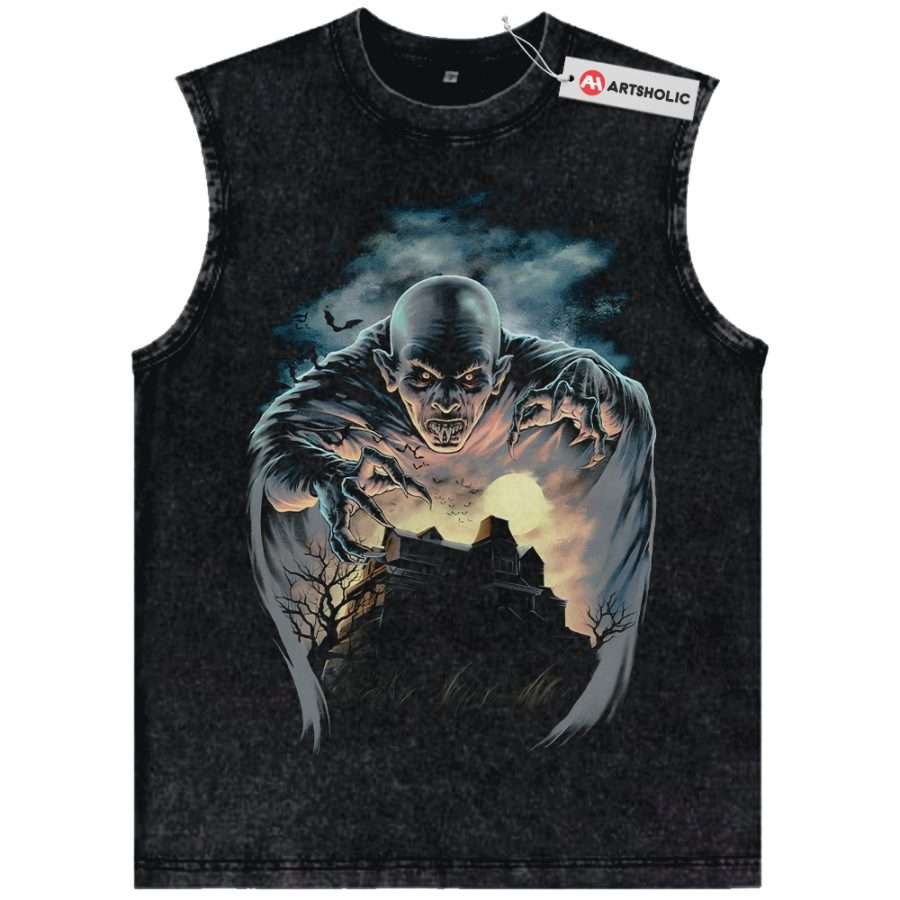 Alternative view of Count Orlok Tank Top, Nosferatu Tank Top, Halloween Tank Top, Horror Tank Top, Vintage Tank Top