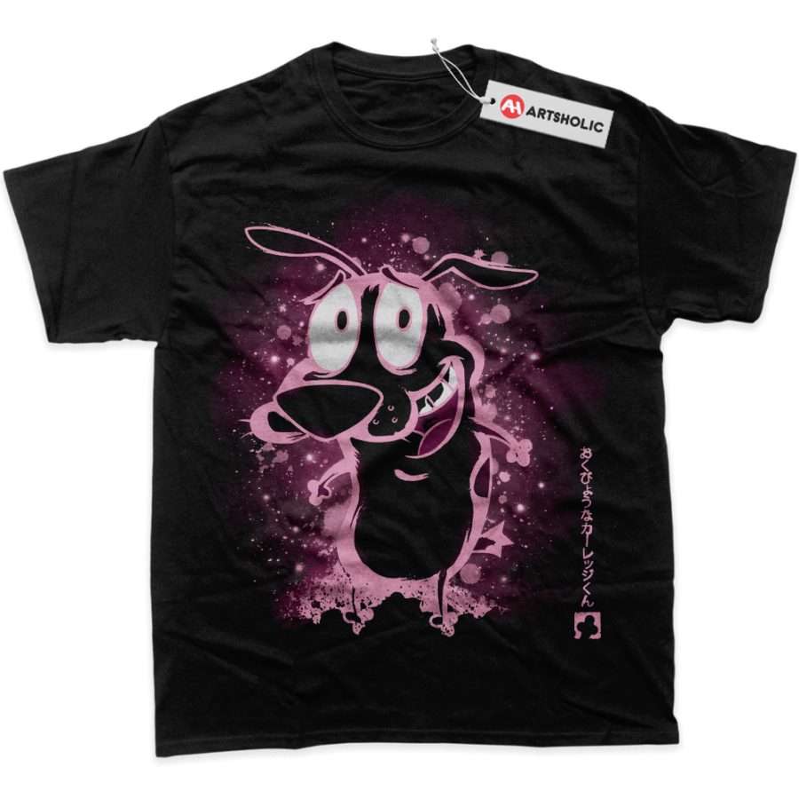 Alternative view of Courage the Cowardly Dog Shirt, Animated Shirt, Graphic Tee