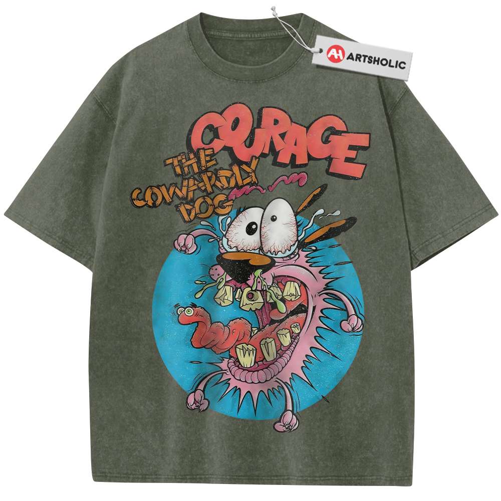 Alternative view of Courage the Cowardly Dog Shirt, Animated Shirt, Vintage Tee