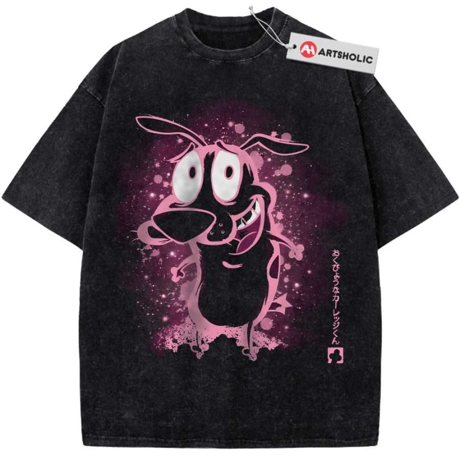 Alternative view of Courage the Cowardly Dog Shirt, Animated Shirt, Vintage Tee