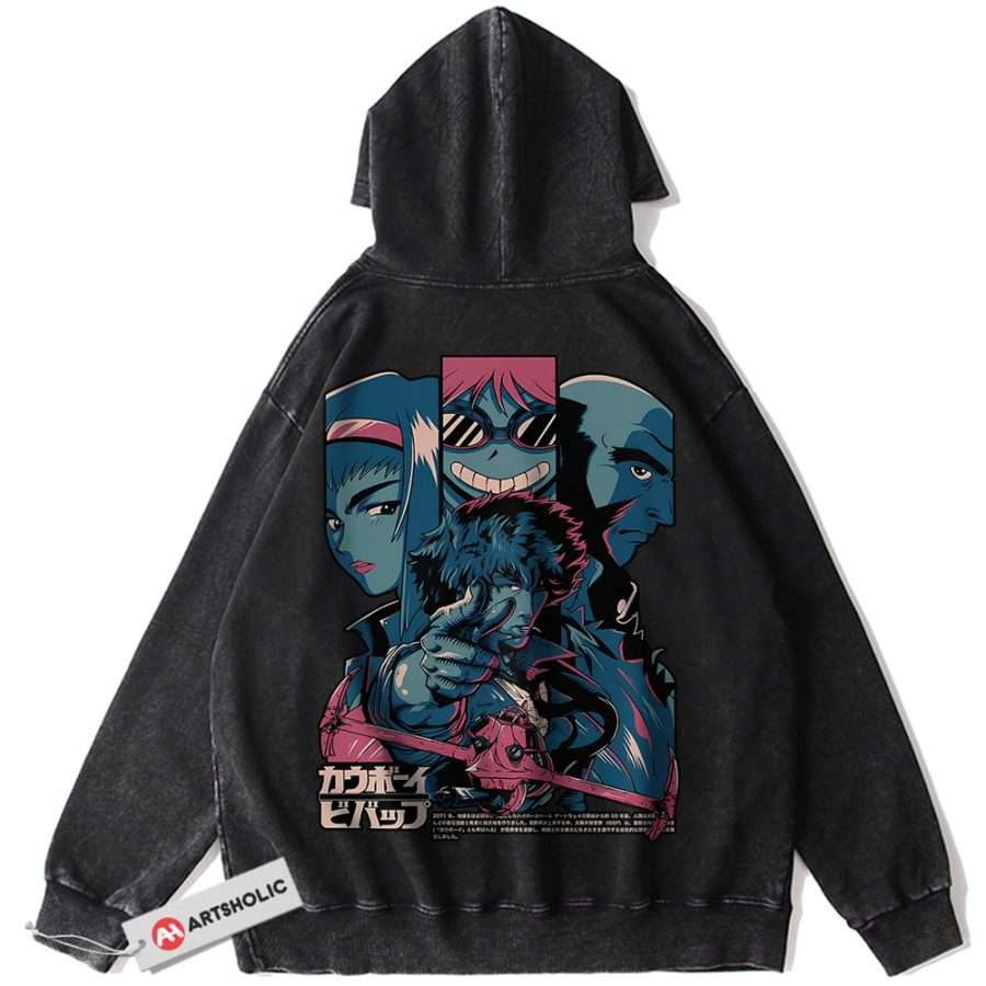 Alternative view of Cowboy Bebop Hoodie, Anime Hoodie, Vintage Hoodie