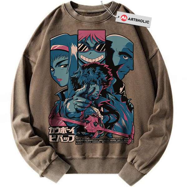 Alternative view of Cowboy Bebop Sweatshirt, Anime Sweatshirt, Vintage Sweater