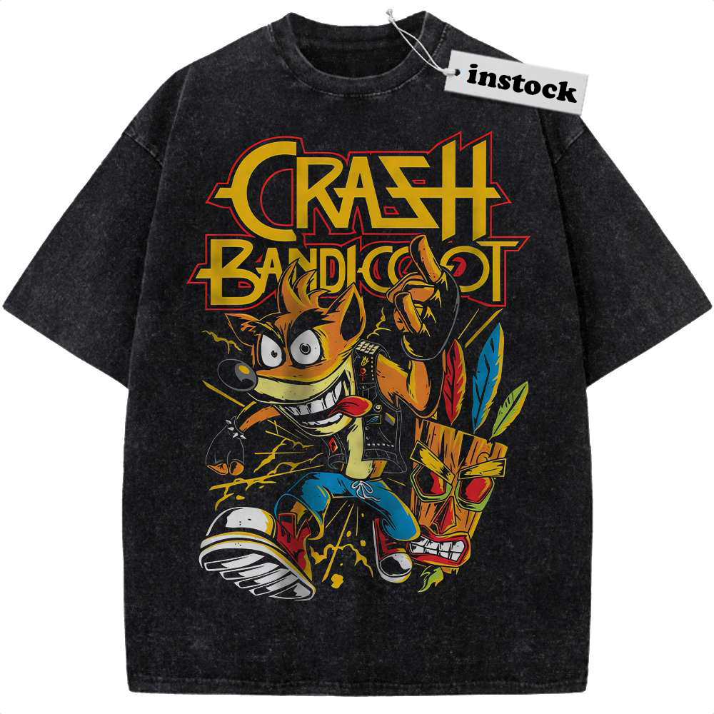 Crash Bandicoot Shirt, Game Shirt, Vintage Tee