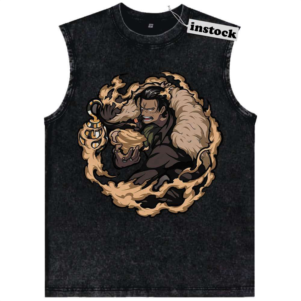 Crocodile Tank Top, One Piece Tank Top, Anime Tank Top, Vintage Tank Top