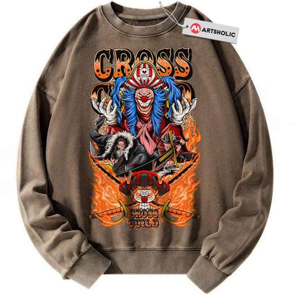Alternative view of Cross Guild Sweatshirt, One Piece Sweatshirt, Anime Sweatshirt, Vintage Sweatshirt