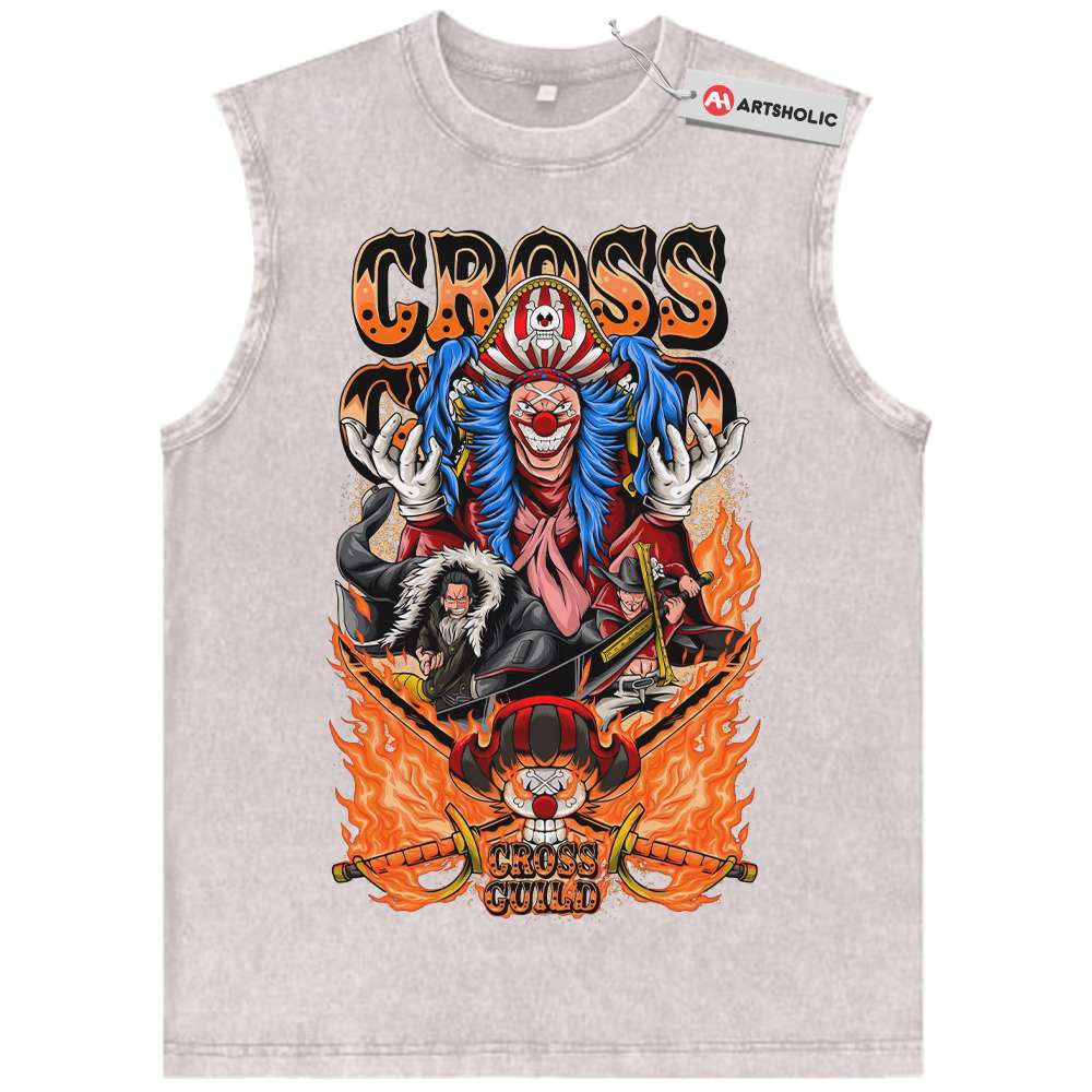 Alternative view of Cross Guild Tank Top, One Piece Tank Top, Anime Tank Top, Vintage Tank Top