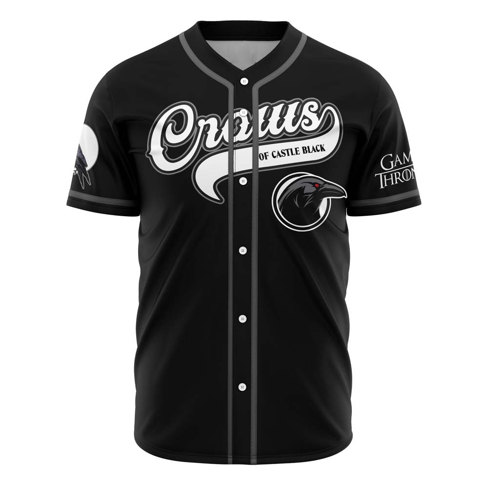 Crows of Castle Black Snow Game of Thrones Custom Baseball Jersey - Otaku Hall