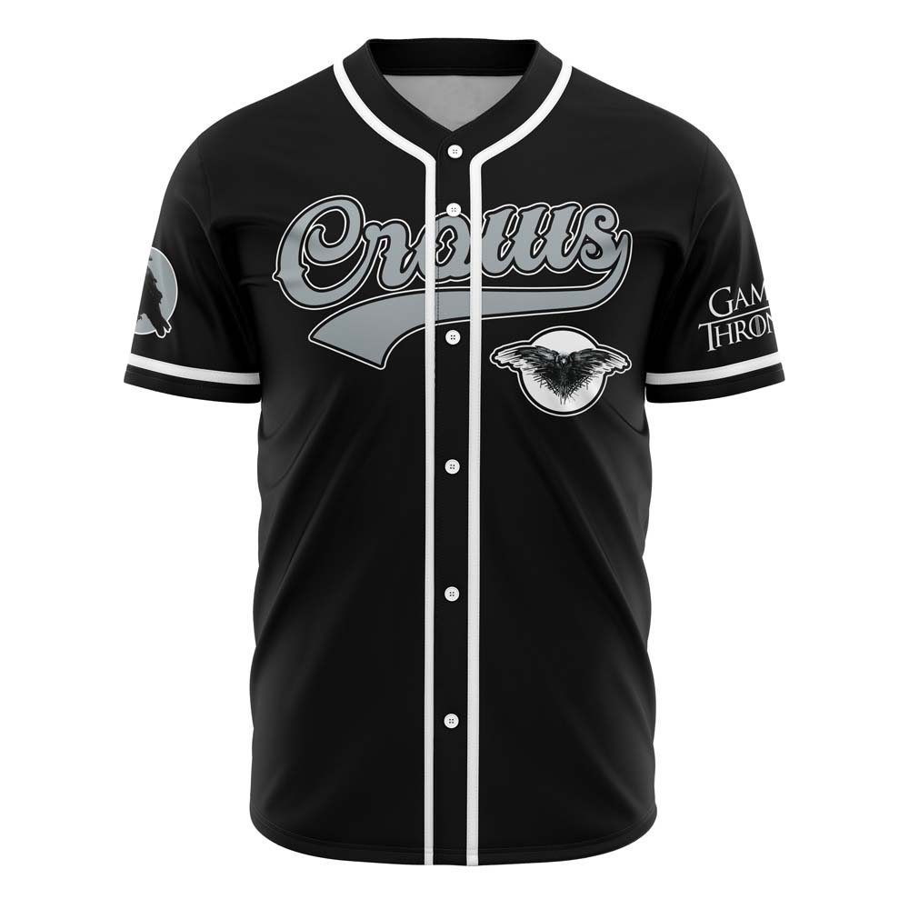 Crows Snow Game of Thrones Custom Baseball Jersey - Otaku Hall