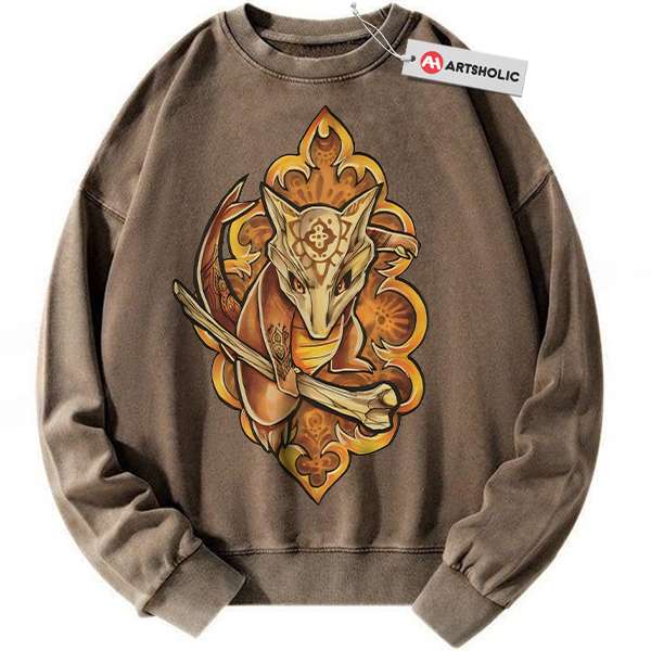 Alternative view of Cubone Sweatshirt, Pokemon Sweatshirt, Anime Sweatshirt, Vintage Sweatshirt