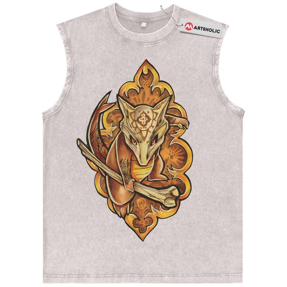 Alternative view of Cubone Tank Top, Pokemon Tank Top,Anime Tank Top, Vintage Tank Top