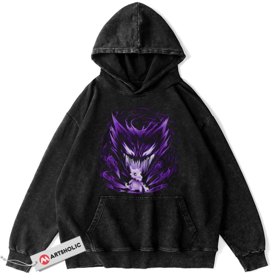 Alternative view of Cubone vs Haunter Hoodie, Pokemon Hoodie, Anime Hoodie, Vintage Hoodie