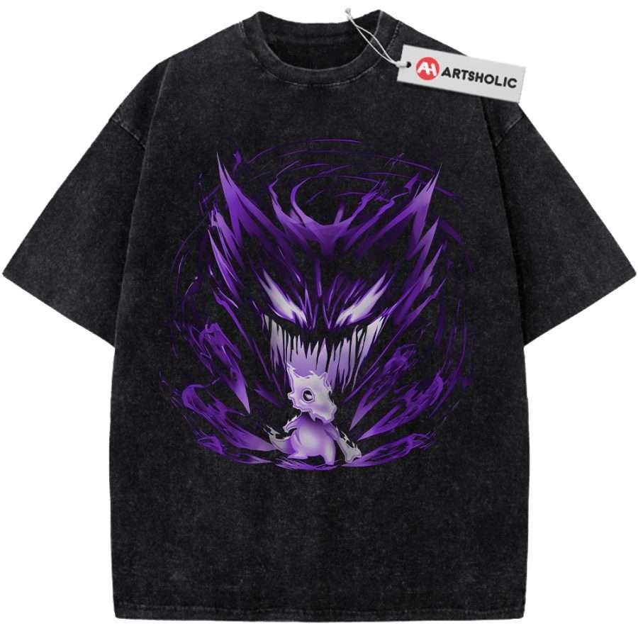 Alternative view of Cubone vs Haunter Shirt, Pokemon shirt, Anime Shirt, Vintage Tee