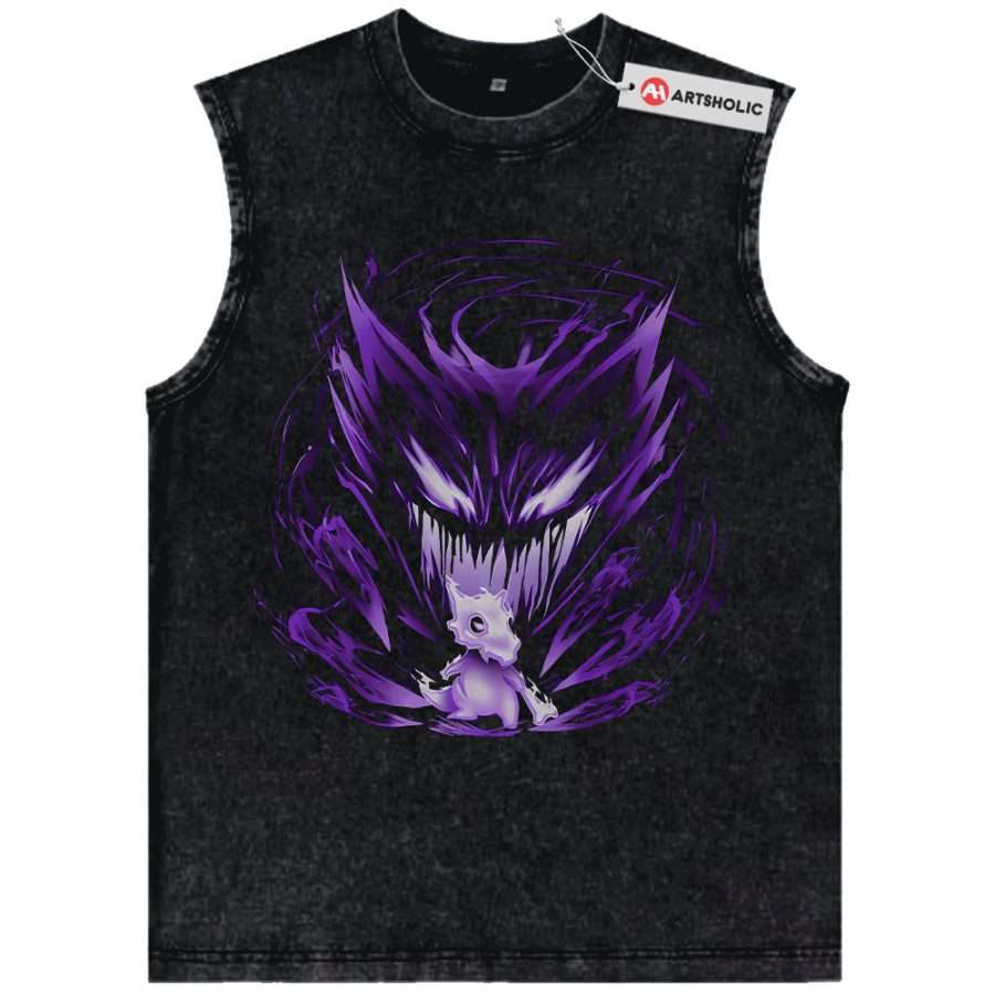 Alternative view of Cubone vs Haunter Tank Top, Pokemon Tank Top, Anime Tank Top, Vintage Tank Top
