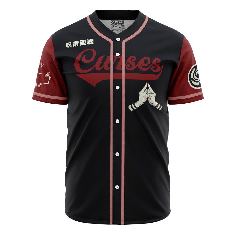 Alternative view of Curses Sukuna Jujutsu Kaisen Baseball Jersey