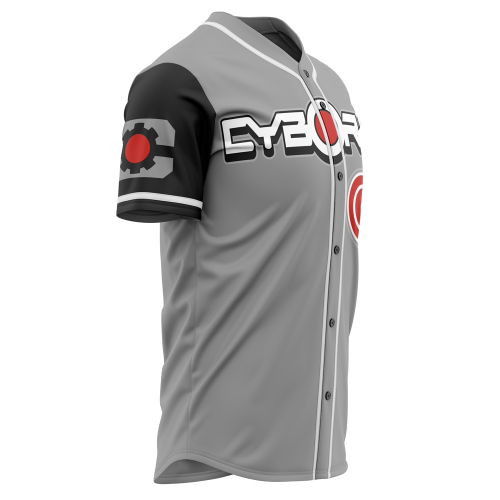 Alternative view of Cyborg DC Comics Custom Baseball Jersey - Otaku Hall