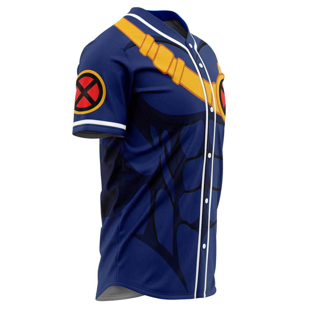Alternative view of Cyclops X-Men Marvel Custom Baseball Jersey - Otaku Hall