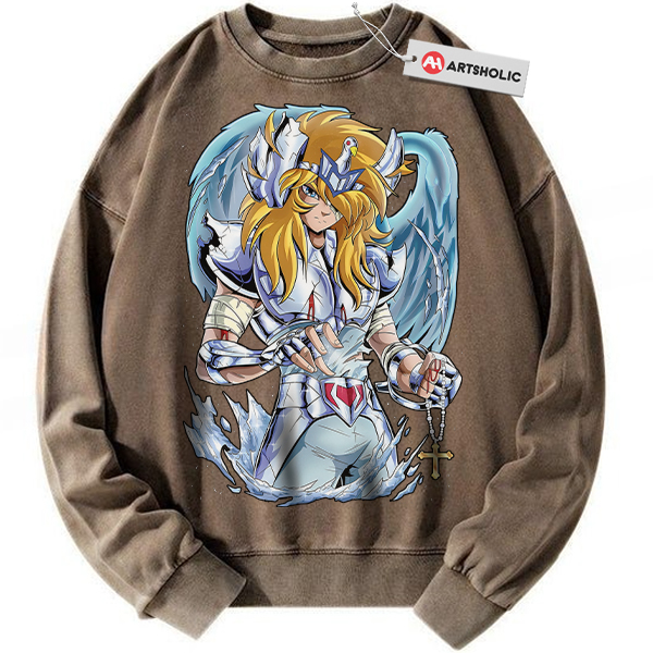 Alternative view of Cygnus Hyoga Sweatshirt, Saint Seiya Sweatshirt, Anime Sweatshirt, Vintage Sweatshirt