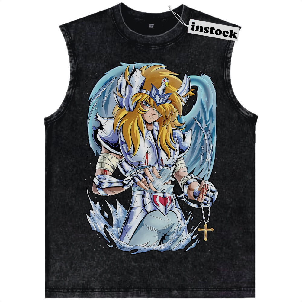 Cygnus Hyoga Tank Top, Saint Seiya Tank Top, Anime Tank Top, Vintage Tank Top