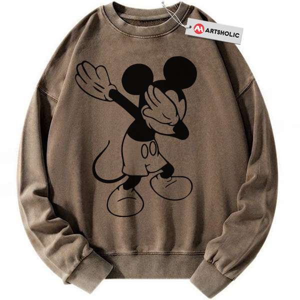 Alternative view of Dab Mickey Mouse Sweatshirt, Cartoon Sweatshirt, Vintage Sweatshirt