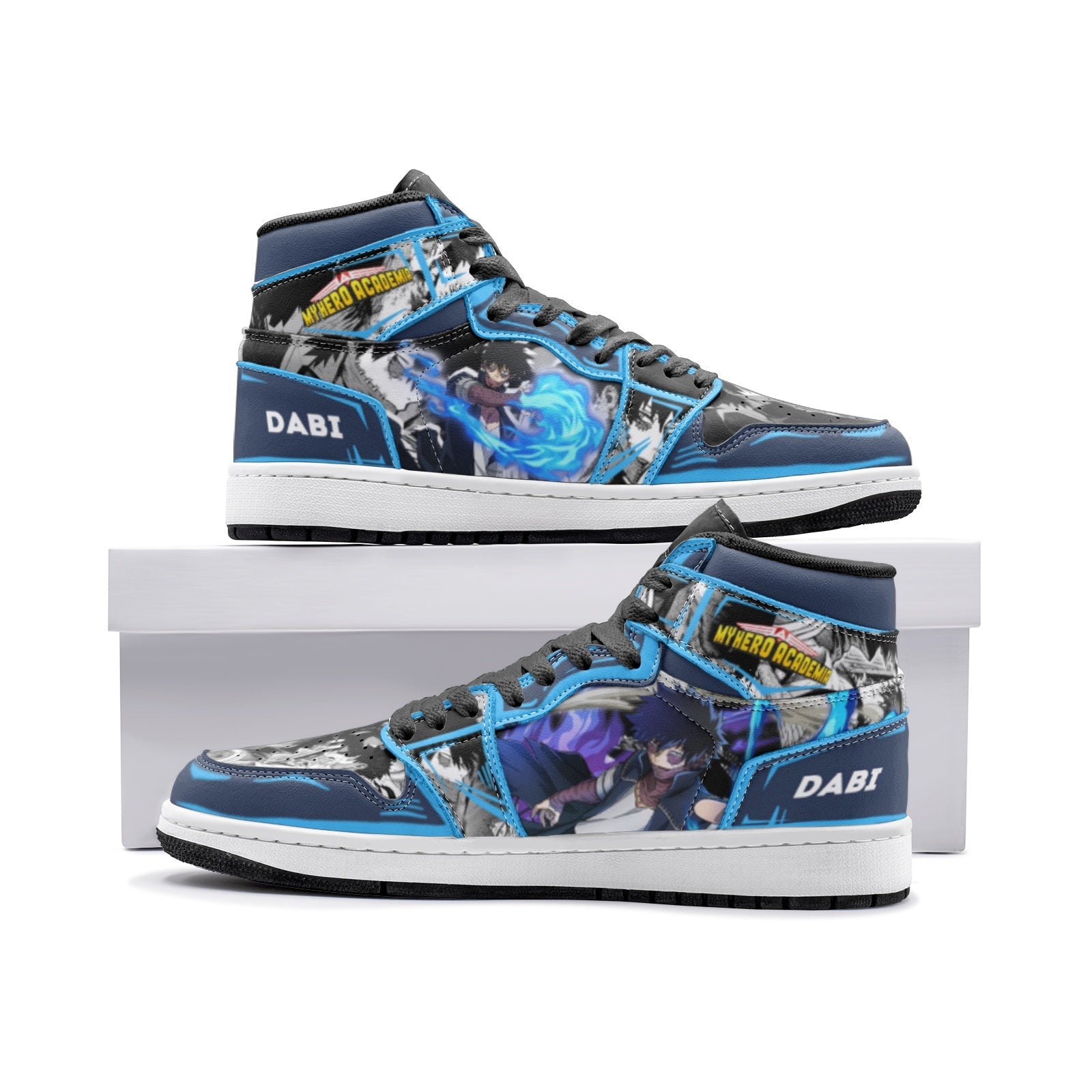 Dabi My Hero Academia V2 Custom Sneaker Mid 1 Basketball Shoes - Otaku Hall