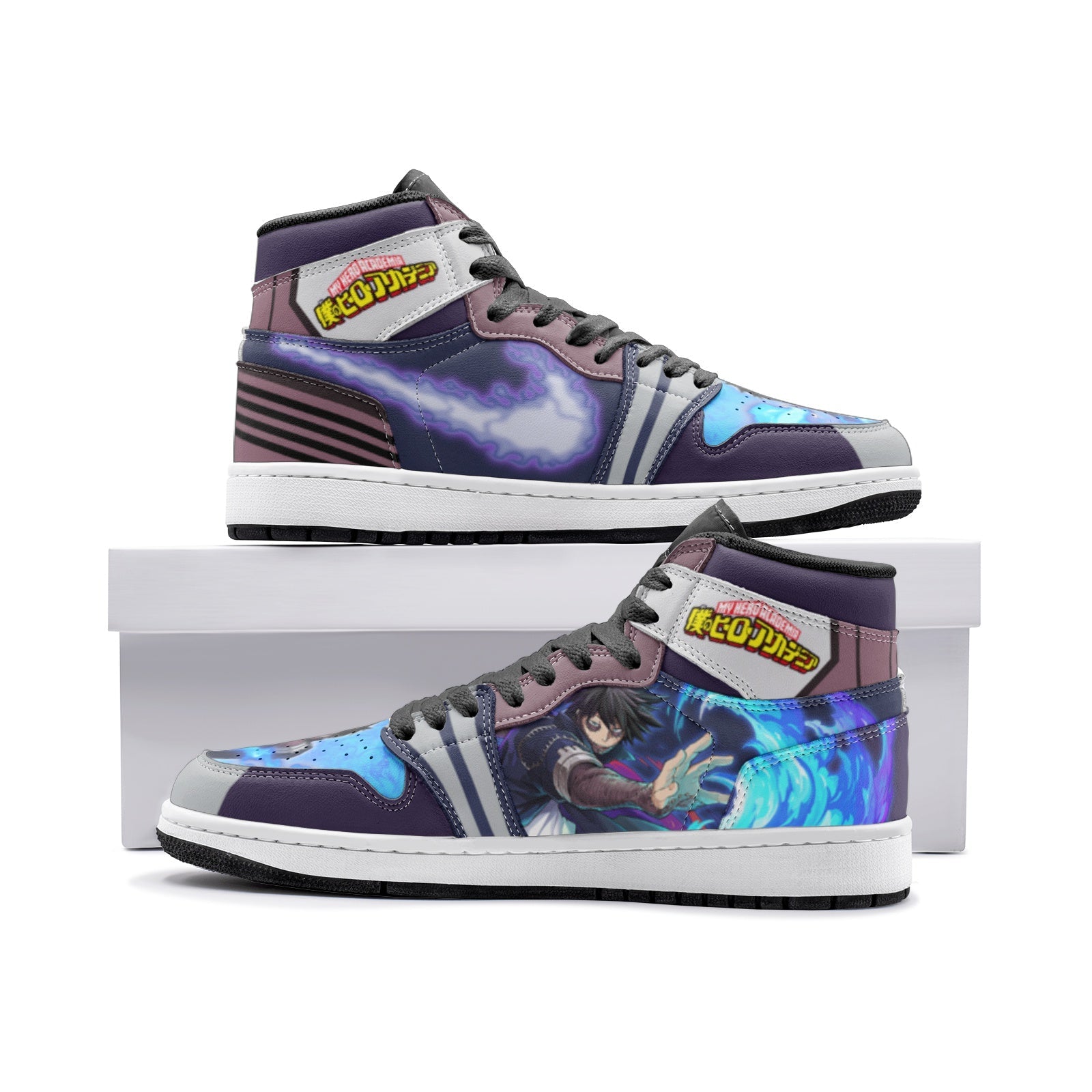 Dabi My Hero Academia V3 Custom Sneaker Mid 1 Basketball Shoes - Otaku Hall