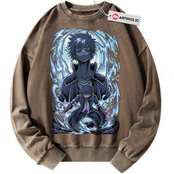 Alternative view of Dabi Sweatshirt, MHA Sweatshirt, Anime Sweatshirt, Vintage Sweatshirt