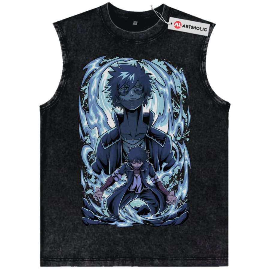 Alternative view of Dabi Tank Top, MHA Tank Top, Anime Tank Top, Vintage Tank Top