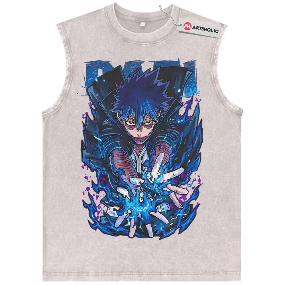 Alternative view of Dabi Tank Top, MHA Tank Top, Anime Tank Top, Vintage Tank Top