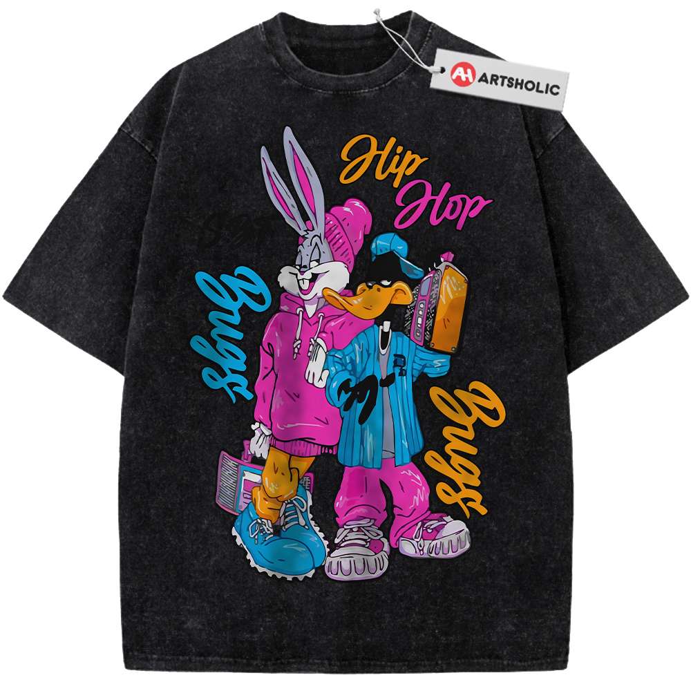Alternative view of Daffy Duck Shirt, Bugs Bunny Shirt, Looney Tunes Shirt, Cartoon Shirt, Vintage Tee