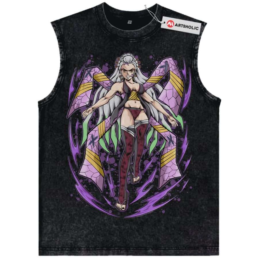 Alternative view of Daki Tank Top, Demon Slayer Tank Top, Anime Tank Top, Vintage Tank Top