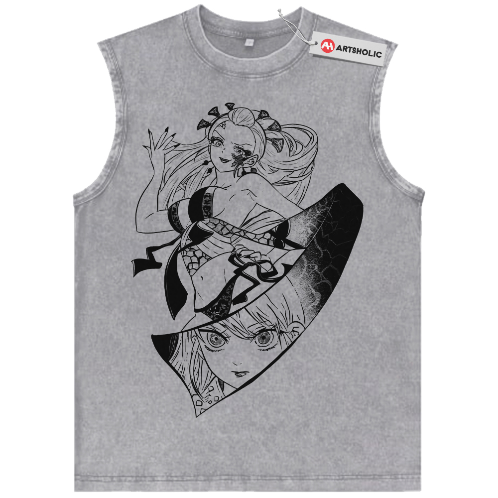 Alternative view of Daki Tank Top, Demon Slayer Tank Top, Anime Tank Top, Vintage Tank Top