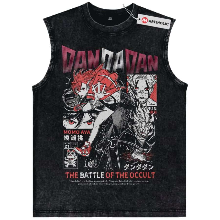 Alternative view of Dandadan Tank Top, Anime Tank Top, Vintage Tank Top